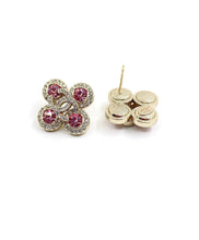 18K CC Pink Diamonds Earrings