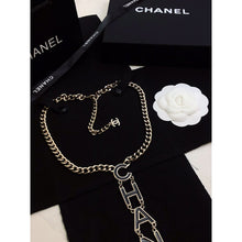 18K CC 22S Big Black Logo Necklace