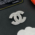 18K CC Full Diamond Brooch