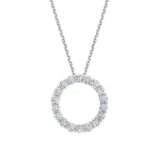 18K T Circle Diamonds Necklace