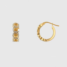 18K GUCCI Embellished Script Letter Earrings