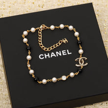 18K CHANEL Black Pearls Necklace