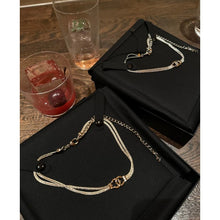 18K CC Gold Choker Chain Necklace