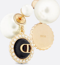 18K CD Black Pearls Earrings