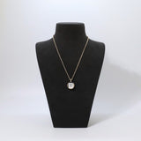 18K CC Black & White Logo Gold Necklace