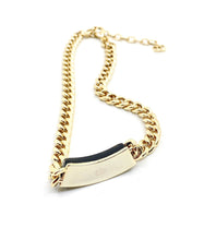 18K CC Black Logo Chain Necklace