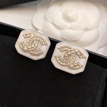 18K CHANEL CC Resin Earrings