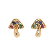 18K CE Colorful Mushroom Earrings