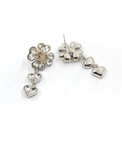 18K CC Crystal Flower Earrings