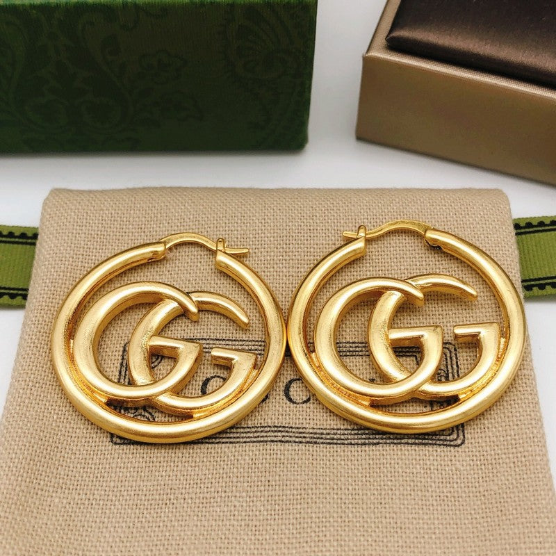 18K GG Big Gold Earrings