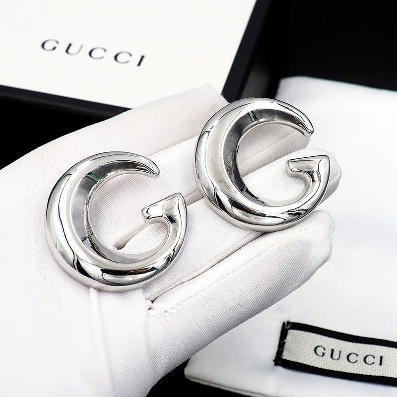 18K GG Large Gold Earrings