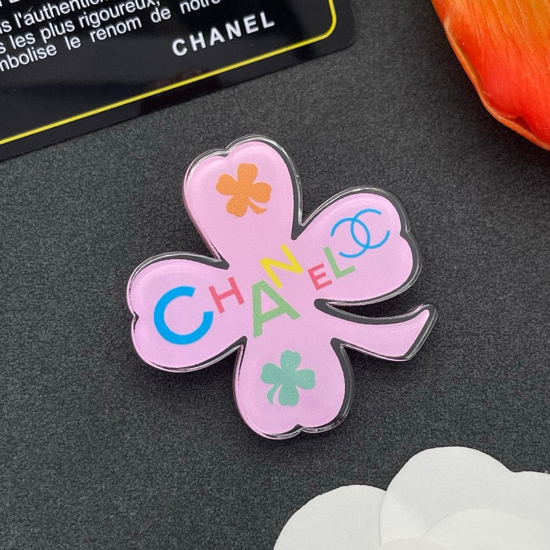 18K CC Color Flower Brooch