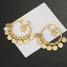 18K Versace Circle Earrings