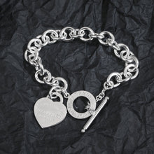 18K T Heart Tag Bracelet