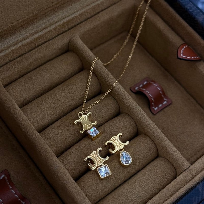 18K CE Triomphe Twinkle Gold Earrings