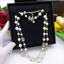 18K CC Long Pearls Necklace