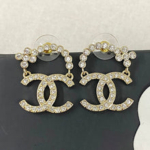 18K CC Diamond Earrings