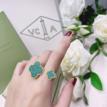 18K Magic Alhambra Malachite Clover Ring