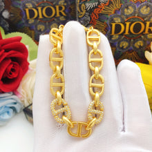 18K CD Diamond Chain Bracelet