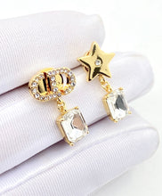 18K CD Star Crystals Earrings