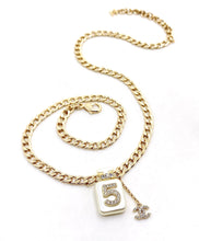 18K CC No.5 Perfume Pendant Chain Necklace