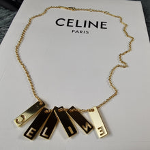 18K Celine Script Necklace