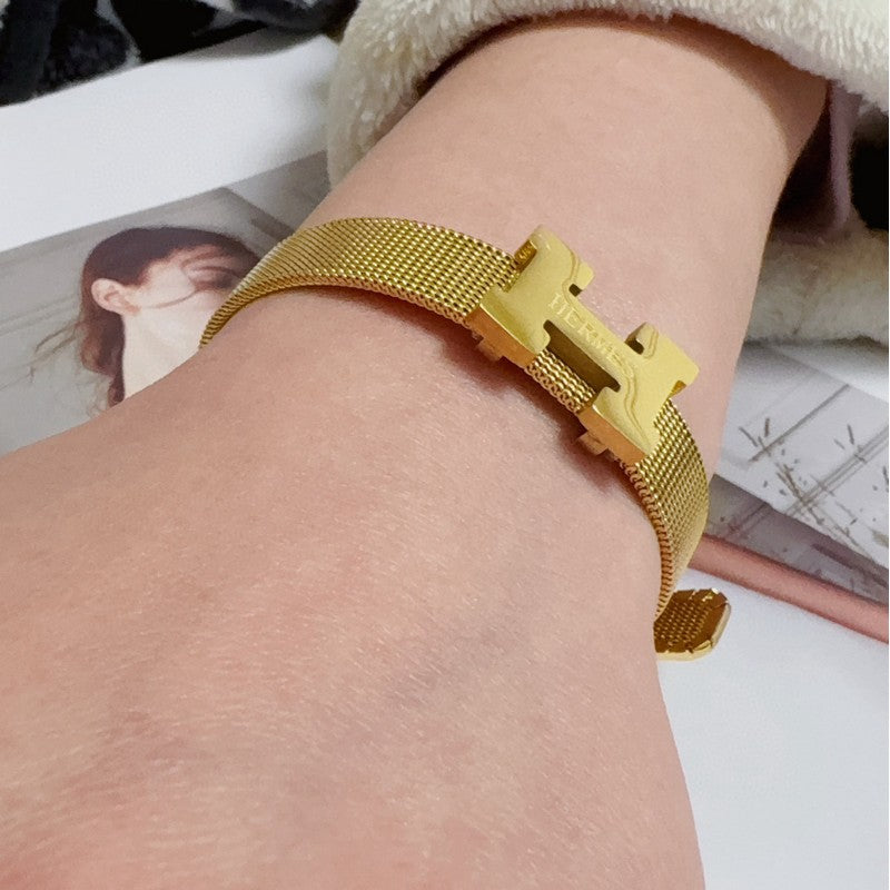 18K Clic H Gold Chain Bracelet