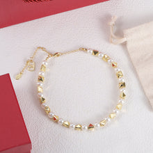 18K Vlogo Rockstud Pearls Necklace