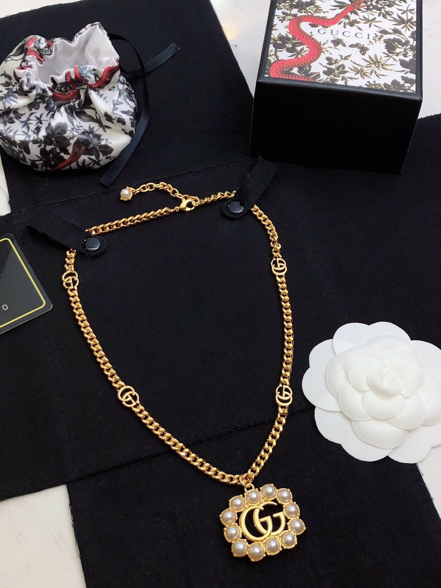 18K GG Pearl Necklace