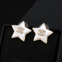 18K CHANEL CC Star Pearl Earrings