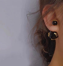 18K CD Tribales Black Earrings