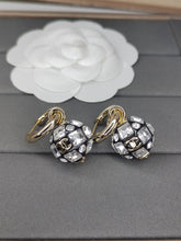 18K CC Ball Crystals Earrings