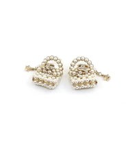 18K CC Small Bag Pearl Earrings