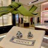 18K GG Gold Diamond Earrings