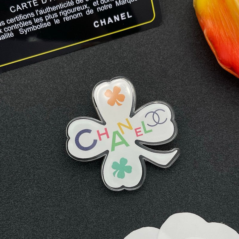 18K CC Color Flower Brooch