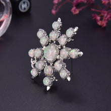 18K CC Flower Crystals Brooch