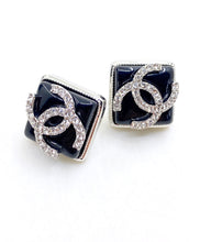 18K CC Square Earrings