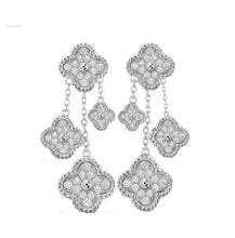 18k Van Cleef & Arpels Magic Alhambra Four Diamonds Motifs Earrings