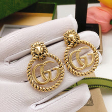 18K Double G Pendant Earrings