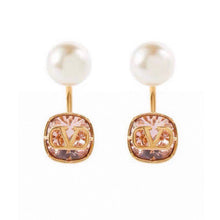 18K Vlogo Crystal Earrings