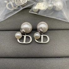 18K Petit CD Pearl Earrings