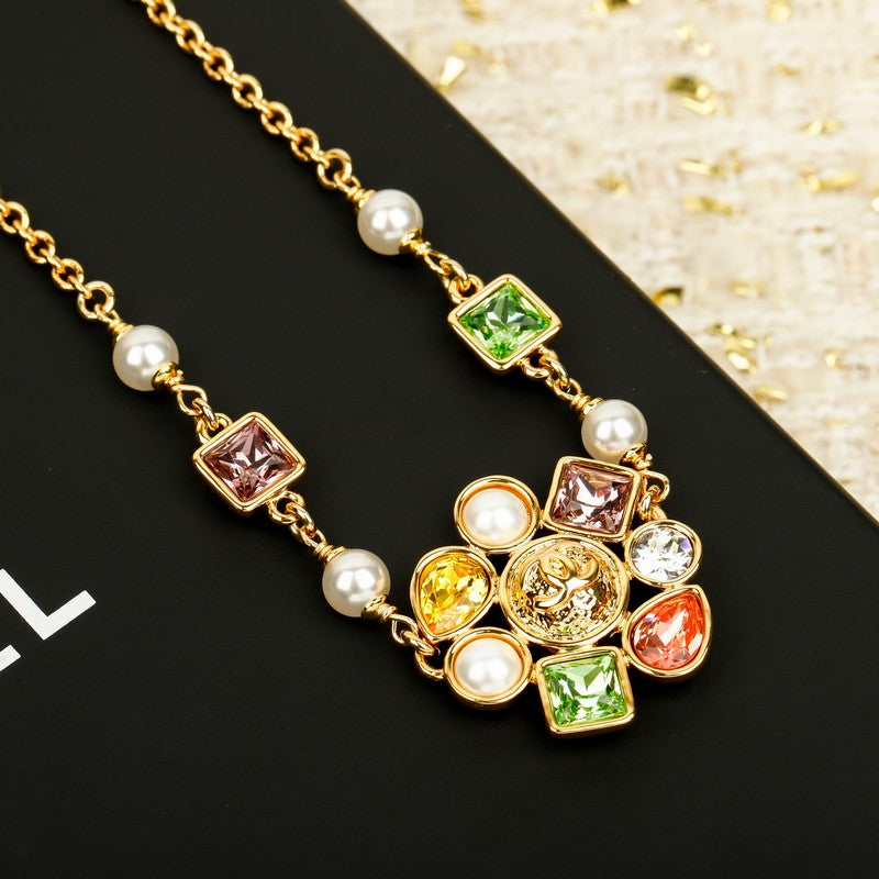 18K CC 26C Color Crystal Flower Bracelet