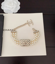 18K CC Bag Pearls Chain Bracelet