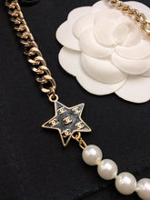 18K CC Star Pearls Necklace
