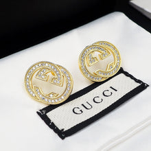 18K Double G Diamonds Earrings