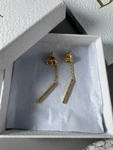 18K CD Vintage Tassel Diamonds Earrings