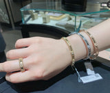 18K Rose Gold Perlée Sweet Clovers Small Bracelet