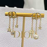 18K CD Tribales Star Pearl Earrings