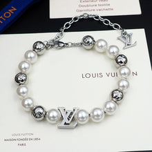 18K Louis Monogram White Pearls Bracelet