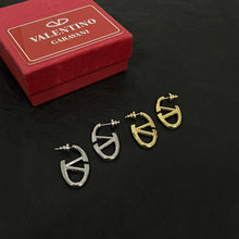 18K Vlogo Gold Earrings